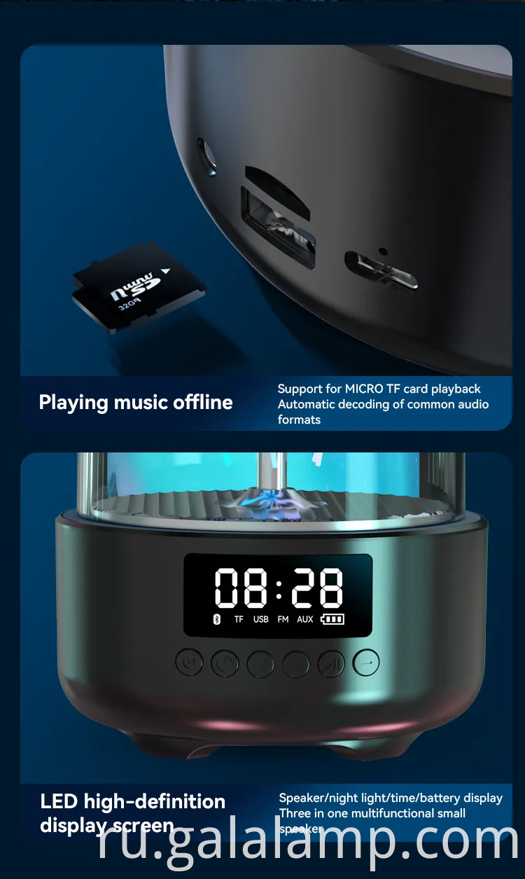 Интеллектуальная беспроводная динамика Bluetooth, красочный дыхательный свет, портативный интеллектуальный